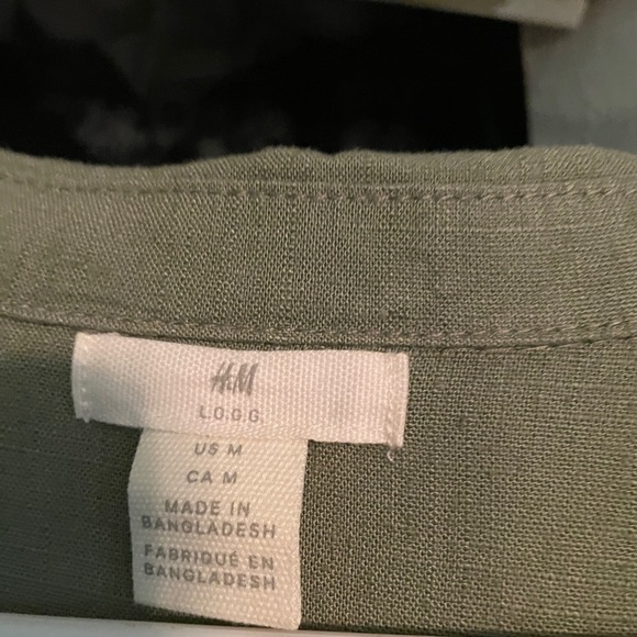 H&M Olive Green Tshirt Dress Size Medium - Picture 3 of 3